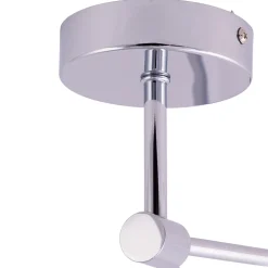 Applique murale design Goutte avec sphère en verre opalin et rosace métallique argentée E27.