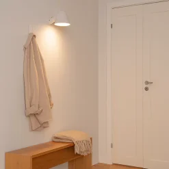 Applique Murale Design Moderne Blanche Abat-jour Conique, 1xE14 max 10W