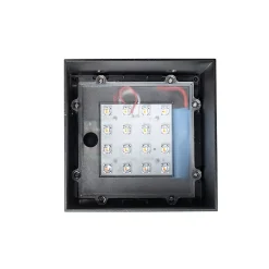 Applique murale d'extérieur noire avec lumière tamisée et capteur solaire - Charlotte