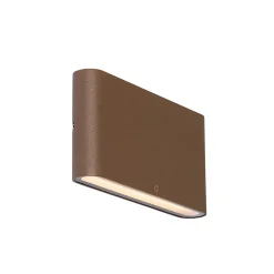 Applique murale d'extérieur moderne rouille brune 17,5 cm avec LED IP65 - Batt