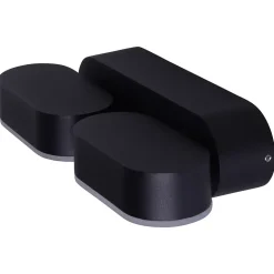 Applique murale d'extérieur LED 'Motus' en métal et plastique noir, avec LED intégrée