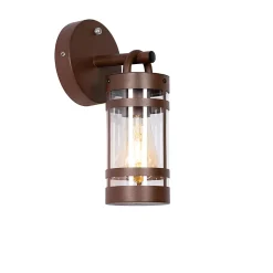 Applique murale d'extérieur brun rouille IP44 avec capteur crépusculaire - Ruben