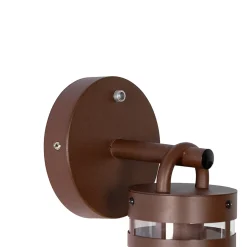 Applique murale d'extérieur brun rouille IP44 avec capteur crépusculaire - Ruben