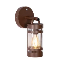 Applique murale d'extérieur brun rouille IP44 avec capteur crépusculaire - Ruben