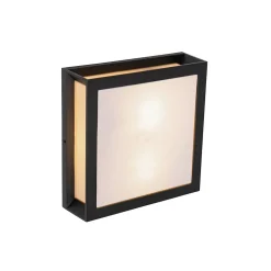 Applique murale d'extérieur moderne noire 2 lumières IP44 - Jeffrey