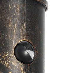 Applique murale d'extérieur or antique IP54 avec détecteur de mouvement - Kiki