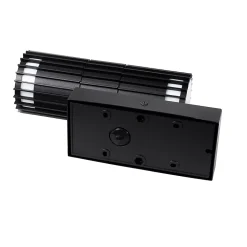 Applique murale d'extérieur noire avec détecteur de mouvement 2 lumières - Boris