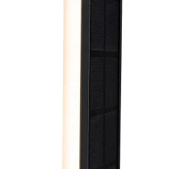 Applique murale d'extérieur noire 60 cm avec LED à intensité réglable sur 4 niveaux avec solaire - Serena