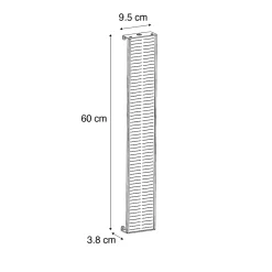 Applique murale d'extérieur noire 60 cm avec LED à intensité réglable sur 4 niveaux avec solaire - Serena