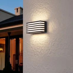 Applique murale d'extérieur moderne noire avec LED IP65 - Jail