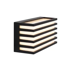 Applique murale d'extérieur moderne noire avec LED IP65 - Jail