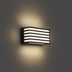 Applique murale d'extérieur moderne noire avec LED IP65 - Jail