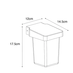 Applique murale d'extérieur moderne noire IP54 - Chimay
