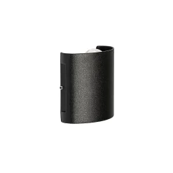 Applique murale d'extérieur noire avec LED 2 lumières IP54 - Silly