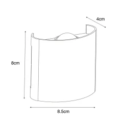 Applique murale d'extérieur noire avec LED 2 lumières IP54 - Silly