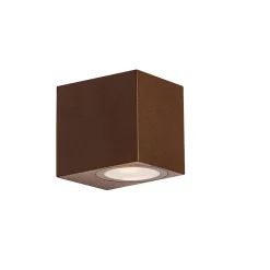 Applique murale d'extérieur moderne en plastique brun rouille - Baleno