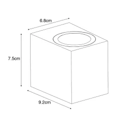 Applique murale d'extérieur moderne en plastique brun rouille - Baleno