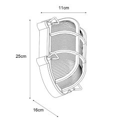 Applique murale d'extérieur verte ovale IP44 - Noutica