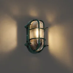 Applique murale d'extérieur verte ovale IP44 - Noutica