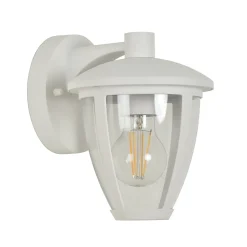 Applique murale d'extérieur descendante Lisboa fonte blanc E27 IP44 15W Corep