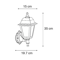 Applique murale d'extérieur or antique IP44 - Capital