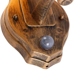 Applique murale d'extérieur classique or antique avec détecteur de mouvement - New Haven