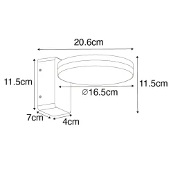 Applique murale d'extérieur moderne brun rouille avec LED IP54 - Esmee