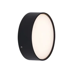 Applique murale d'extérieur moderne noire avec LED IP65 - Dop