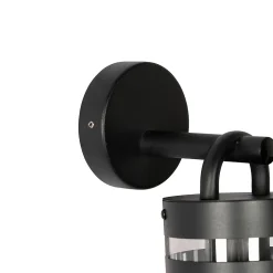 Applique murale d'extérieur industrielle noire IP44 - Ruben