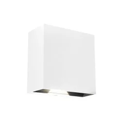 Applique murale d'extérieur LED integrée Gemini beam blanc IP54 10W 100lm Lutec