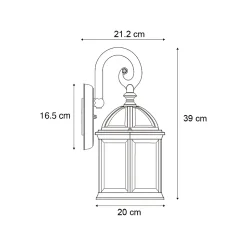 Applique murale d'extérieur classique vert antique IP44 - Glasgow