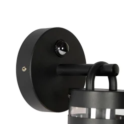 Applique murale d'extérieur noire IP44 avec détecteur de mouvement - Ruben