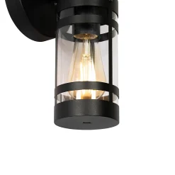 Applique murale d'extérieur noire IP44 avec détecteur de mouvement - Ruben