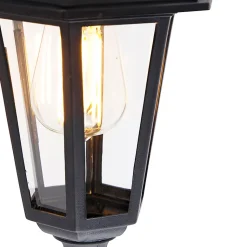 Applique murale d'extérieur classique noire IP44 - New Haven