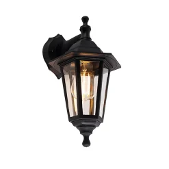 Applique murale d'extérieur classique noire IP44 - New Haven