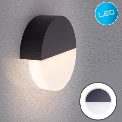 Applique murale d'extérieur LED 'SOBRIO' , en métal et plastique anthracite, avec LED intégrée