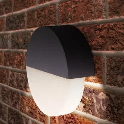 Applique murale d'extérieur LED 'SOBRIO' , en métal et plastique anthracite, avec LED intégrée