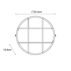 Applique murale d'extérieur industrielle gris foncé IP44 - Hanneke