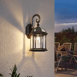 Applique murale d'extérieur classique or antique IP44 - Glasgow