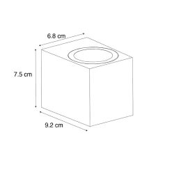 Applique murale d'extérieur moderne en plastique blanc - Baleno