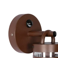 Applique murale d'extérieur brun rouille IP44 avec détecteur de mouvement - Ruben