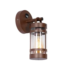 Applique murale d'extérieur brun rouille IP44 avec détecteur de mouvement - Ruben