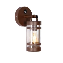 Applique murale d'extérieur brun rouille IP44 avec détecteur de mouvement - Ruben