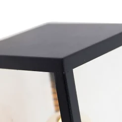 Applique murale d'extérieur moderne noire avec verre 30 cm - Rotterdam