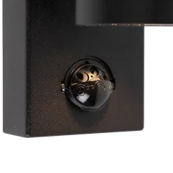 Applique murale d'extérieur noire avec détecteur de mouvement IP44 - Solo