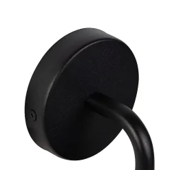 Applique murale d'extérieur rustique noire avec verre - Elza