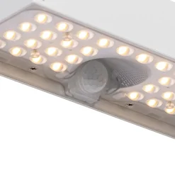 Applique murale d'extérieur blanche avec lumière dimmable et capteur solaire - Kayo