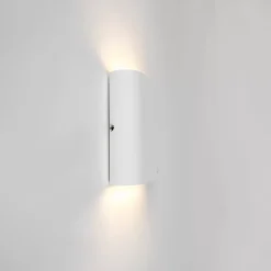 Applique murale d'extérieur moderne blanche 11,5 cm avec LED - Batt