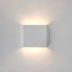 Applique murale d'extérieur moderne blanche 11,5 cm avec LED - Batt