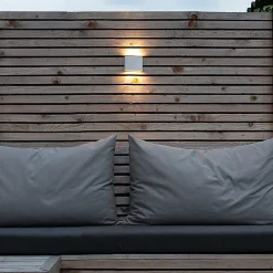 Applique murale d'extérieur moderne blanche 11,5 cm avec LED - Batt